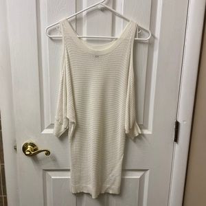 Express Cold Shoulder Sheer Top